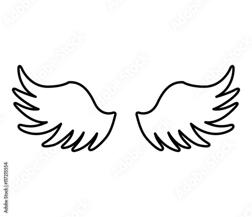 wings angel drawn icon