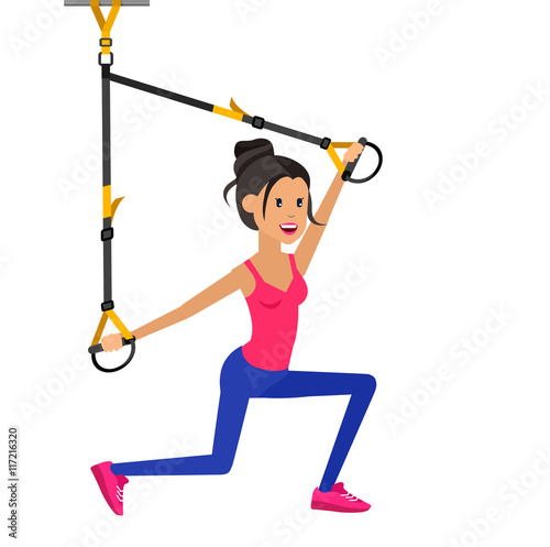 Fit woman stretching her leg to warm up - isolated over white background