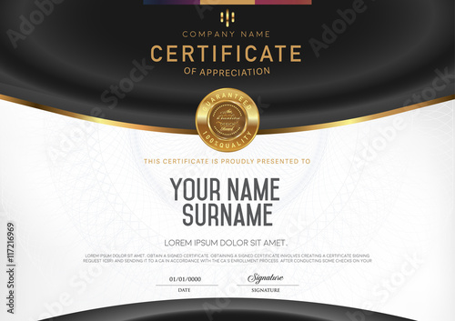Certificate vector luxury template,