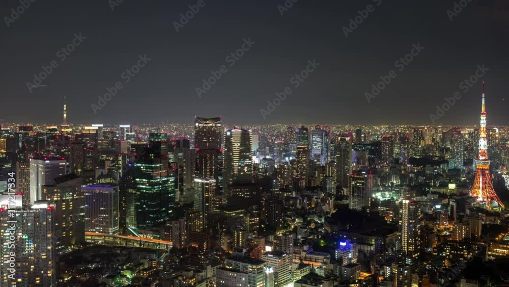 tokyo skyline shot from high up point tokyo skyline shot from high up point