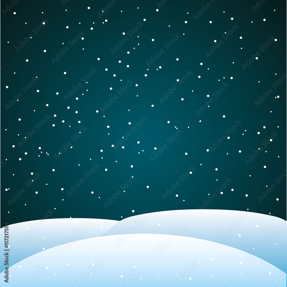 Fototapeta premium night starry landscape icon