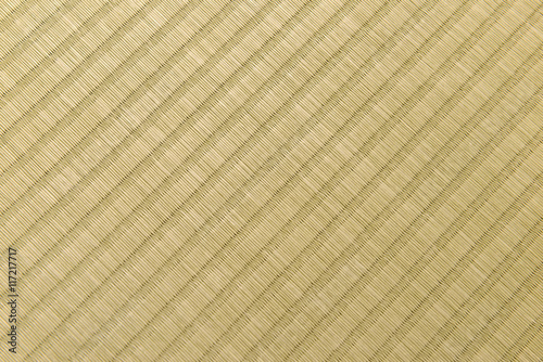 Wall Mural Tatami mat floor in traditional Japanese room with minimalist style and decor