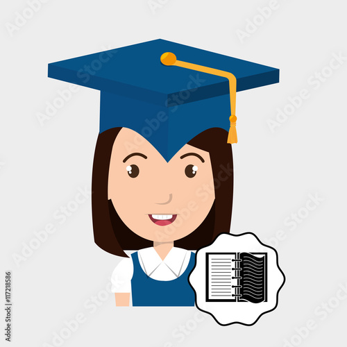 student graduation cap notebook
