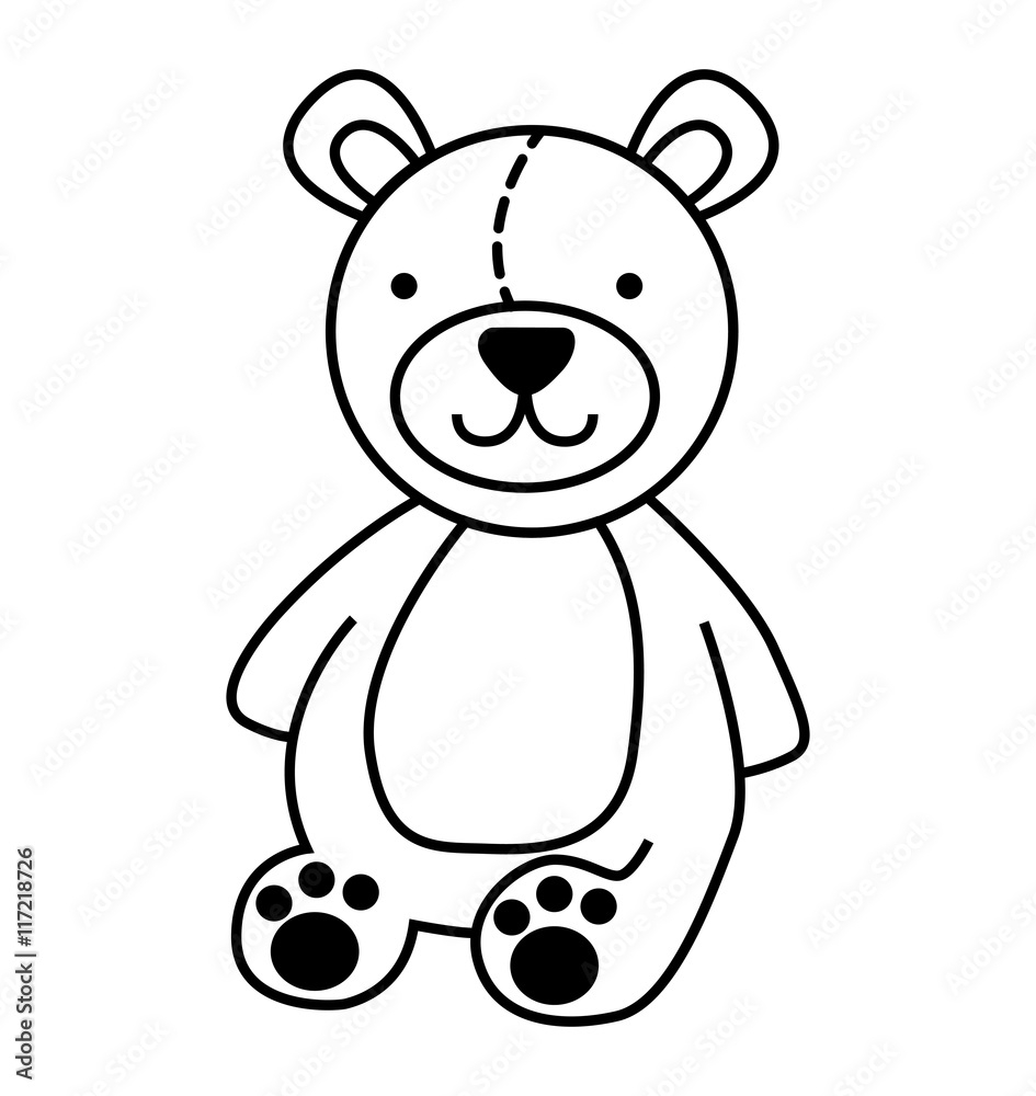 Fototapeta premium bear teddy cute icon