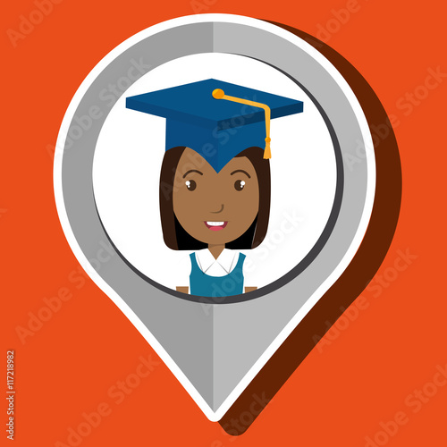 student cap pin location