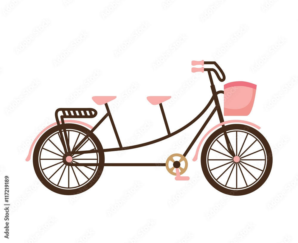 old bicycle retro icon