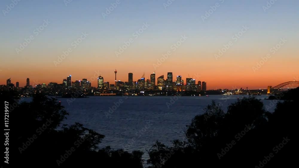 Sydney Harbour on dusk, featuring Sydney CBD, Sydney Skyline, City, Sydney Opera House, Sydney Harbour bridge, Sydney Ferries (ferry), Port Jackson Bay and the Parramatta River. Sydney Harbour on dusk, featuring Sydney CBD, Sydney Skyline, City, Sydney Opera House, Sydney Harbour bridge, Sydney Ferries (ferry), Port Jackson Bay and the Parramatta River.