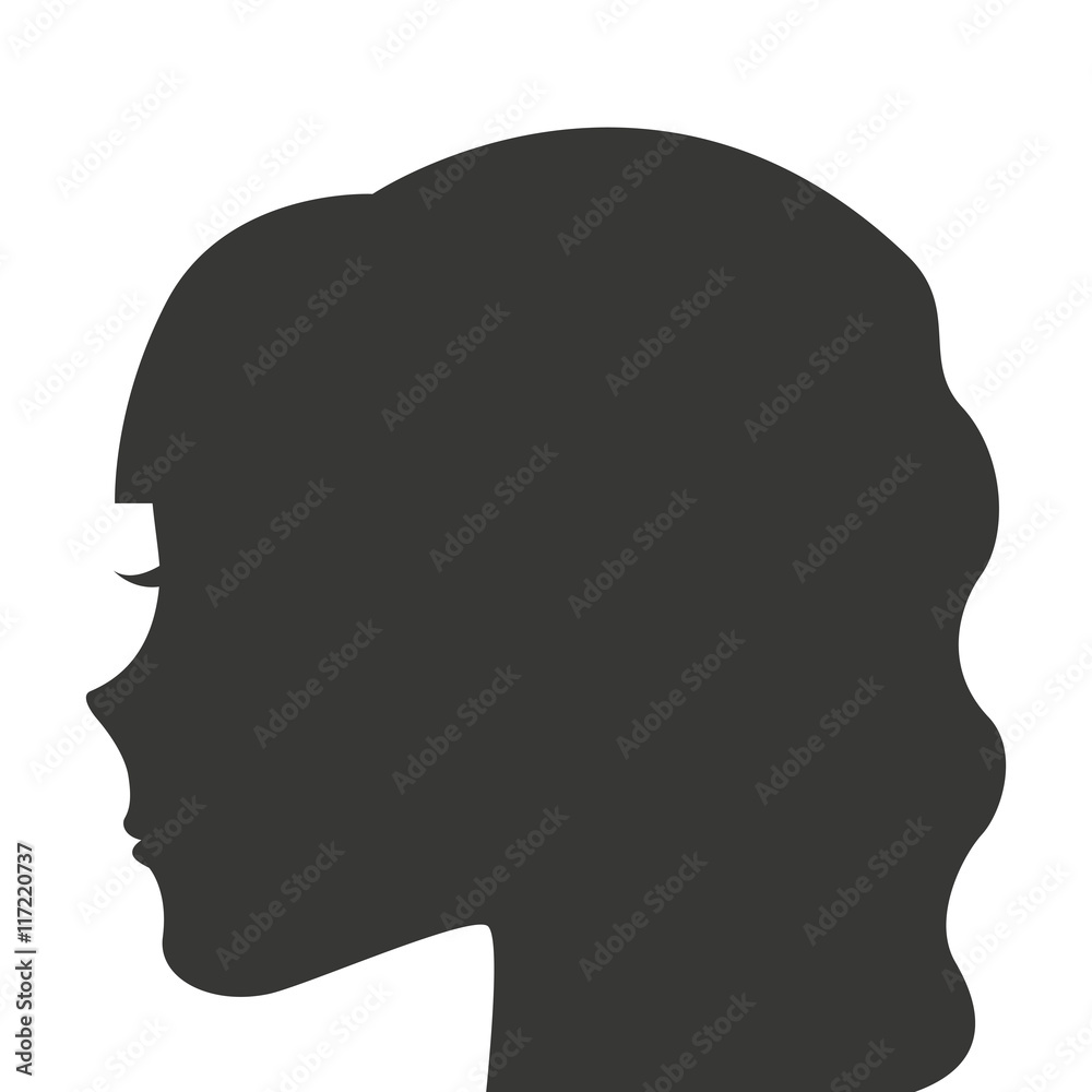 woman head silhouette profile icon