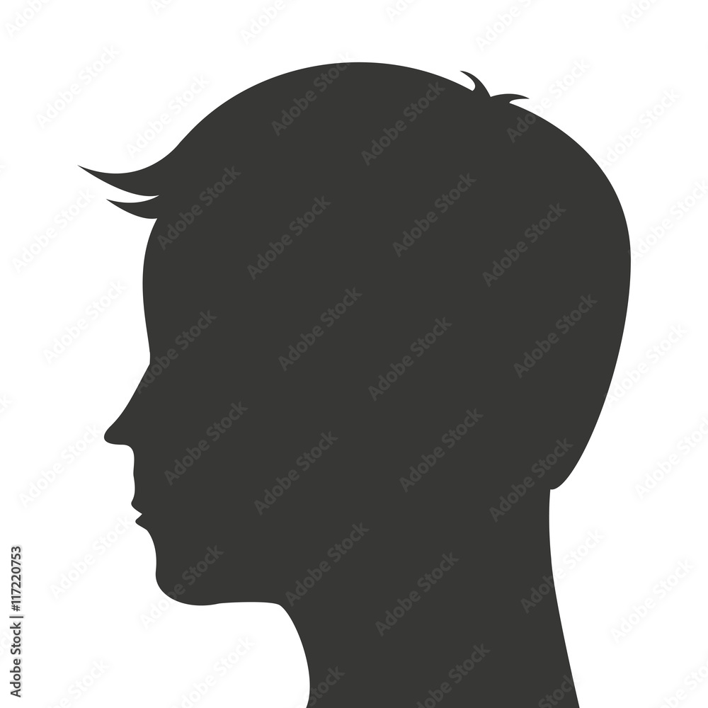 man head silhouette profile icon Stock Vector | Adobe Stock