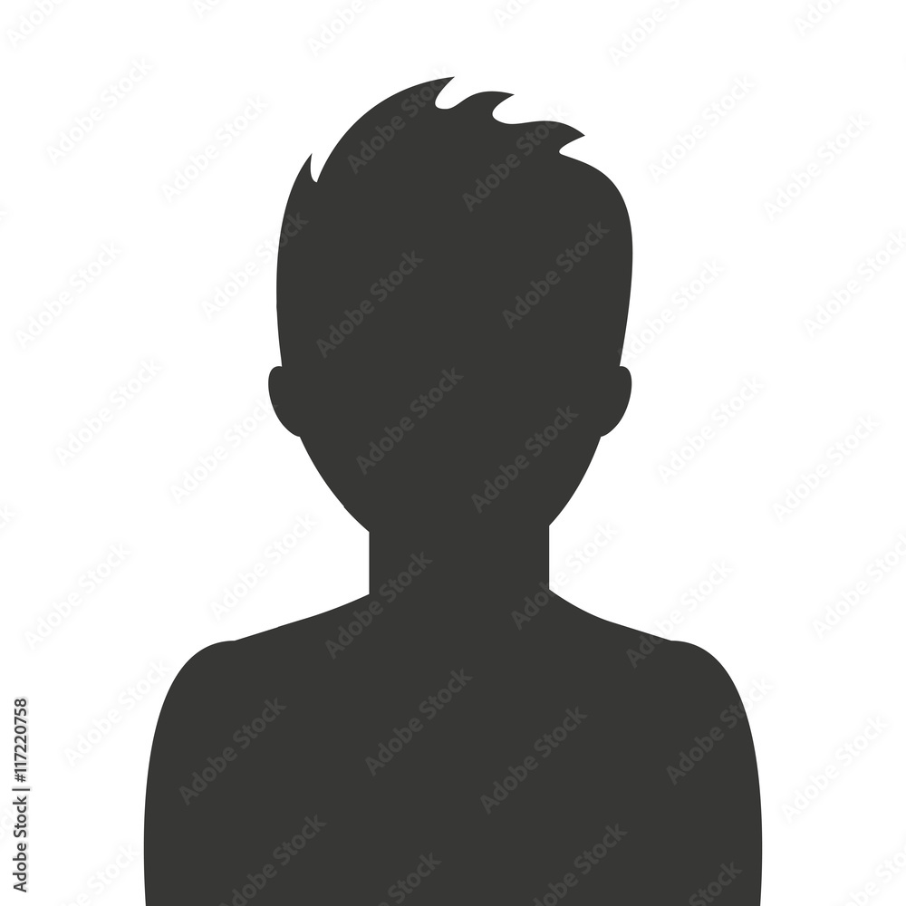 man head silhouette profile icon man head silhouette profile icon
