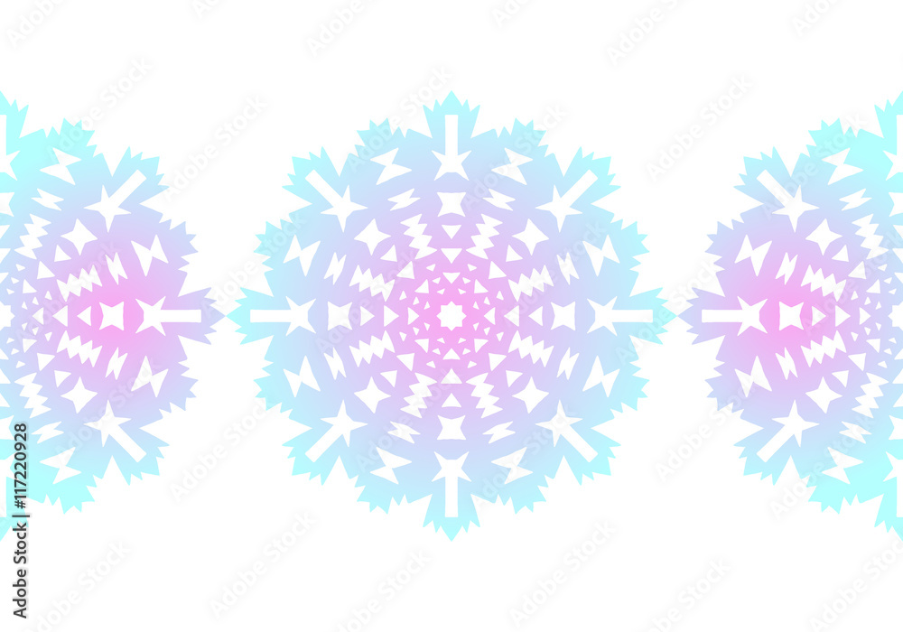 Snowflake. Christmas seamless pattern. Circular ornament. Decorative lace. Vector illustration Snowflake. Christmas seamless pattern. Circular ornament. Decorative lace. Vector illustration