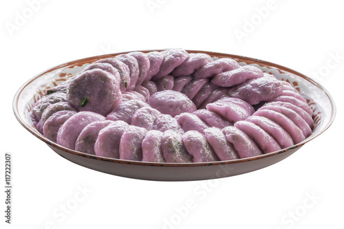 Kuicheai chinese food in big plate isolate on white background