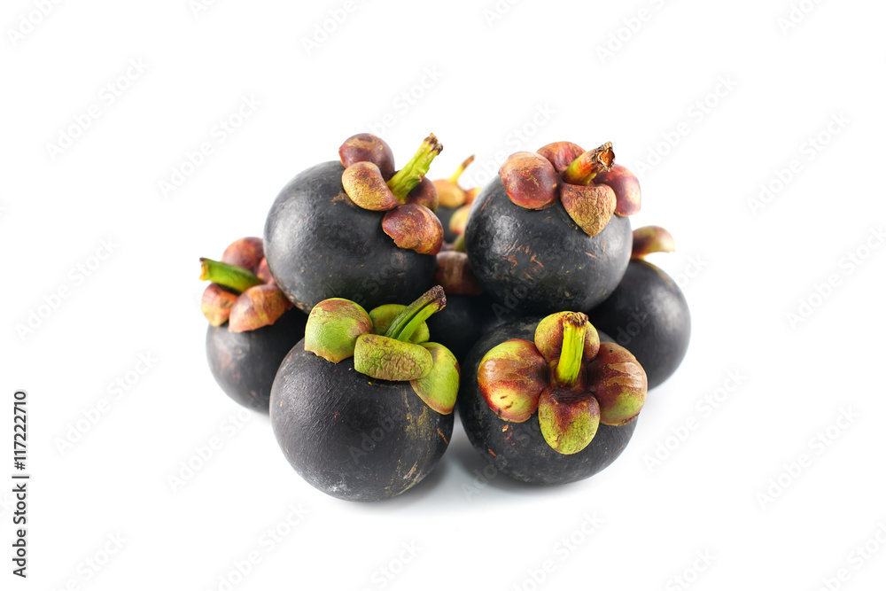 Mangosteen Isolated, White Background