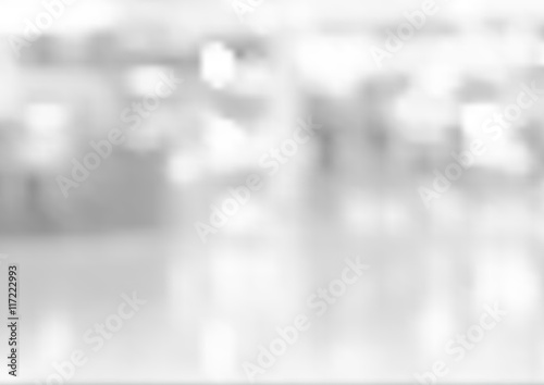 Blur inside office building with bokeh light background - Vector