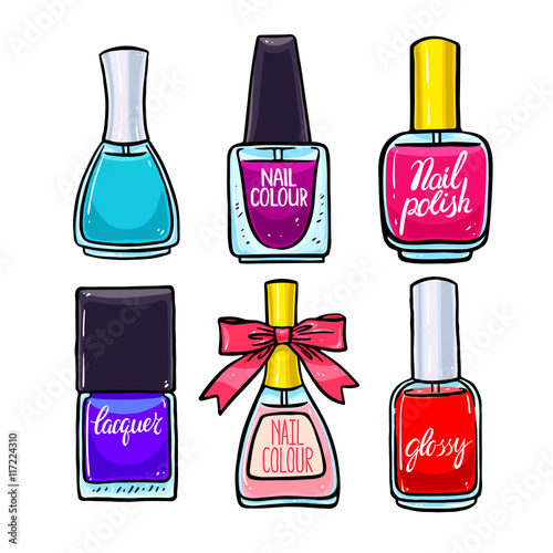 colored nail polishes