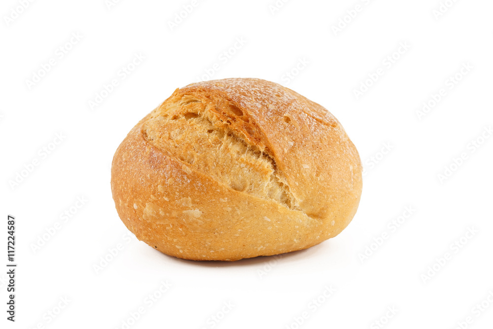 Fresh Sour Dough Bun Isolated, White Background Fresh Sour Dough Bun Isolated, White Background