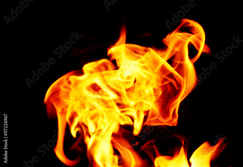 Fire flames movement background