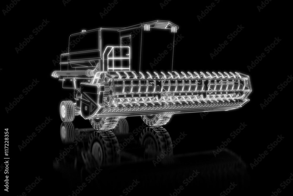 Harvester as wireframe Harvester as wireframe
