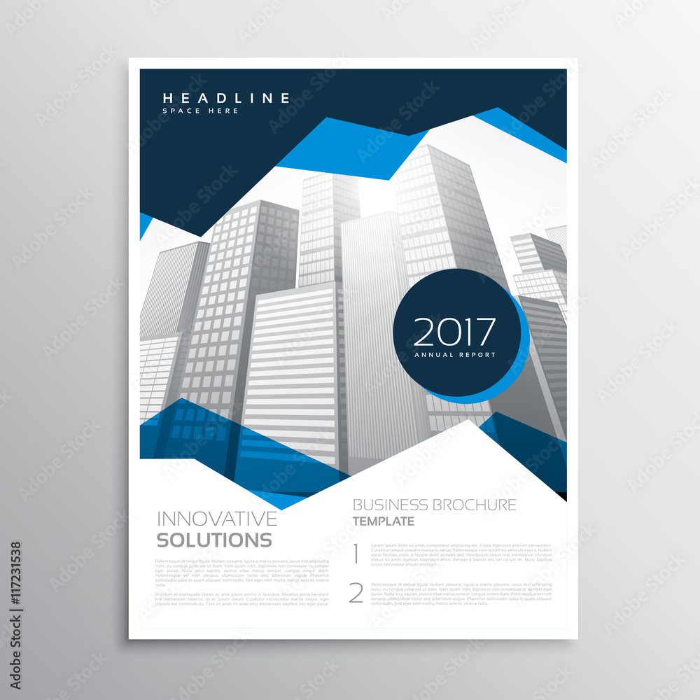 blue business annual report brochure template presentation blue business annual report brochure template presentation