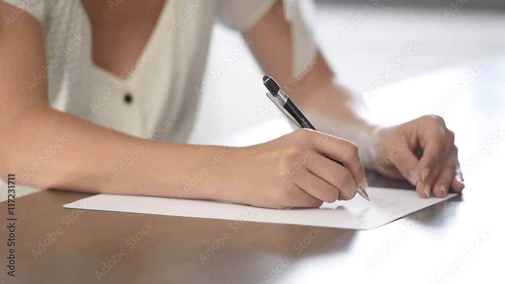 Woman writing a letter