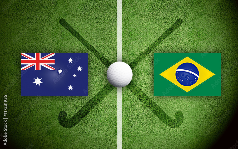 Australia vs Brazil Field Hockey ilustração do Stock Adobe Stock