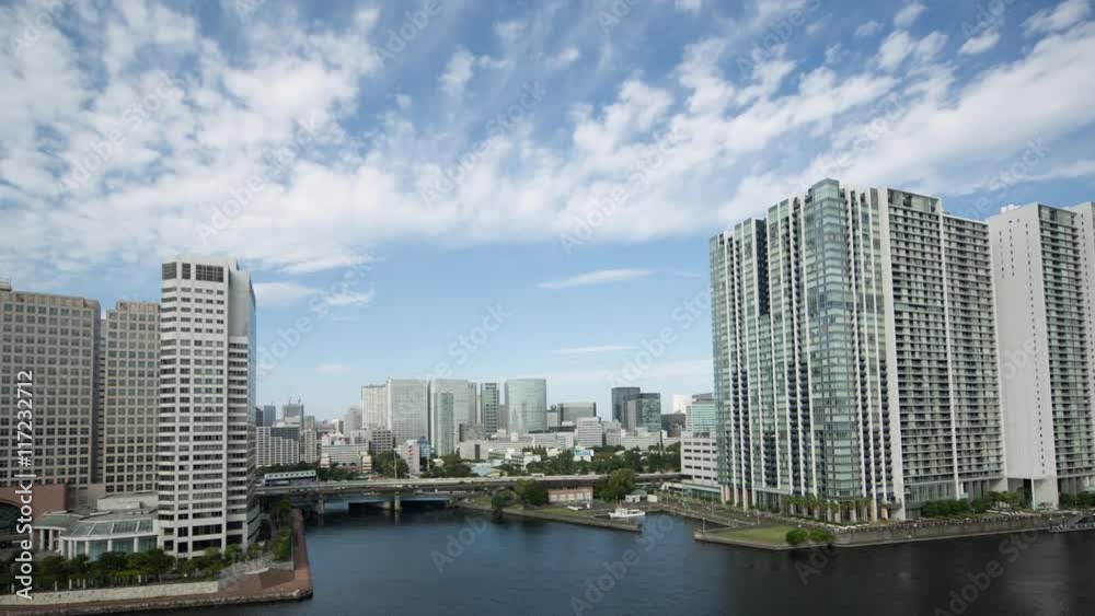 tokyo skyline and water front tokyo skyline and water front