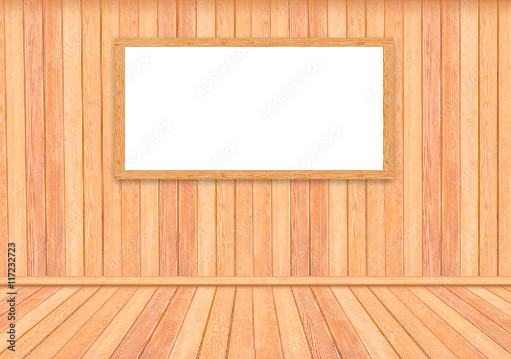 Interior with empty black frame on wall Interior with empty black frame on wall