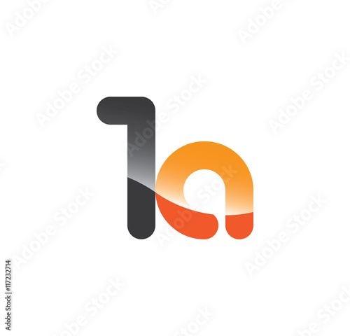 1a initial grey and orange with shine photo