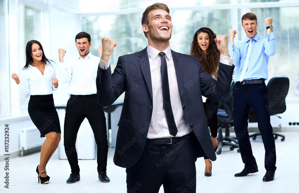 Portrait Of Happy Successful Business Group at office Portrait Of Happy Successful Business Group at office
