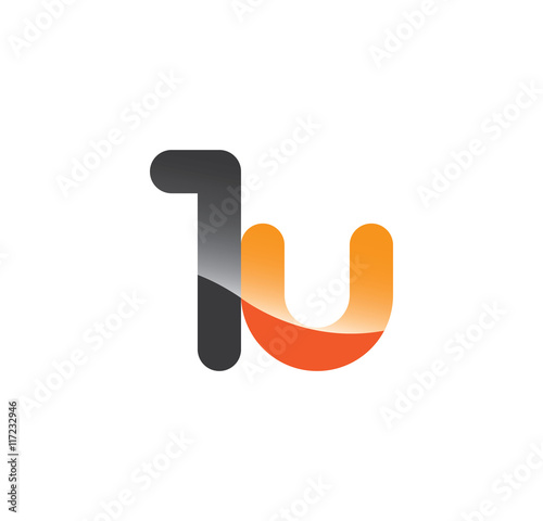 1u initial grey and orange with shine photo