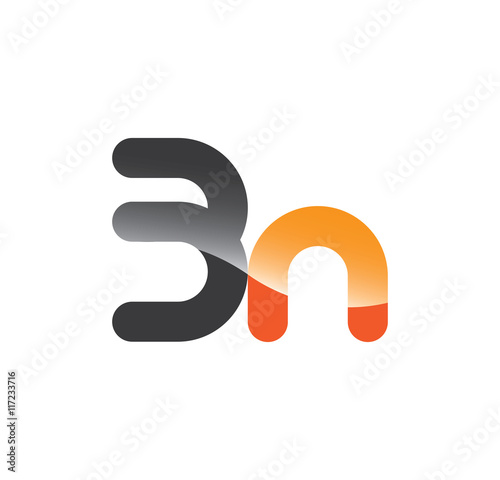 3n initial grey and orange with shine