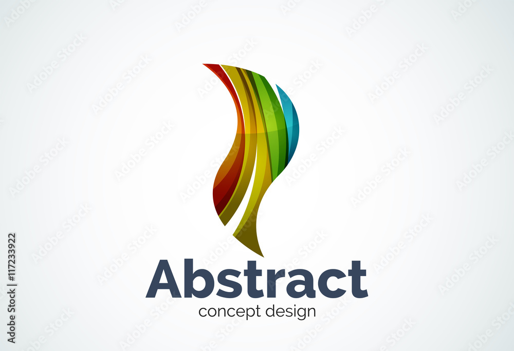 Abstract wave logo template, smooth motion concept Abstract wave logo template, smooth motion concept