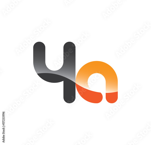 4a initial grey and orange with shine photo