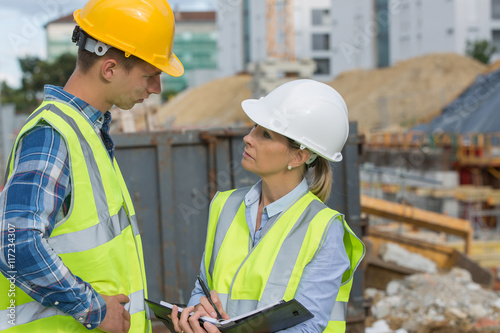 staff on construction site