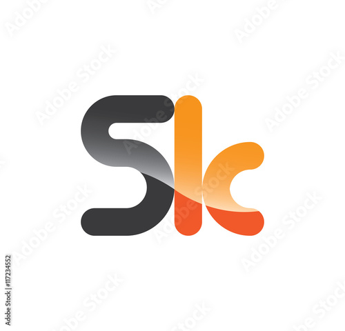 5k initial grey and orange with shine