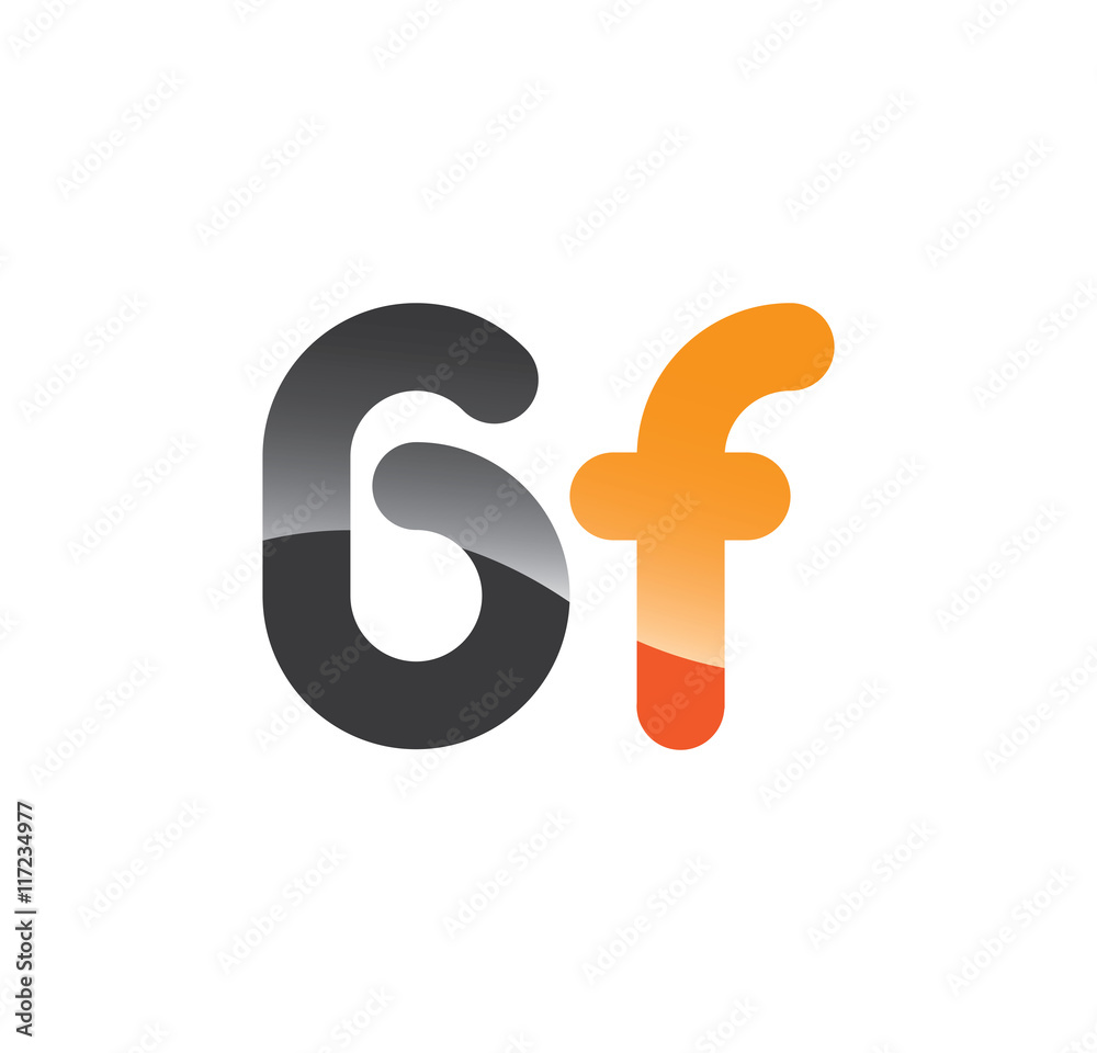 6f initial grey and orange with shine 6f initial grey and orange with shine