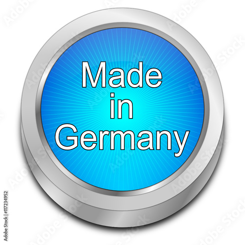 Made in Germany button - 3D illustration