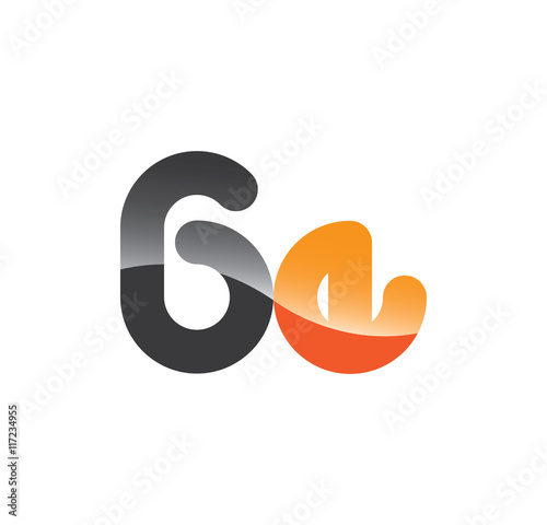 6e initial grey and orange with shine photo