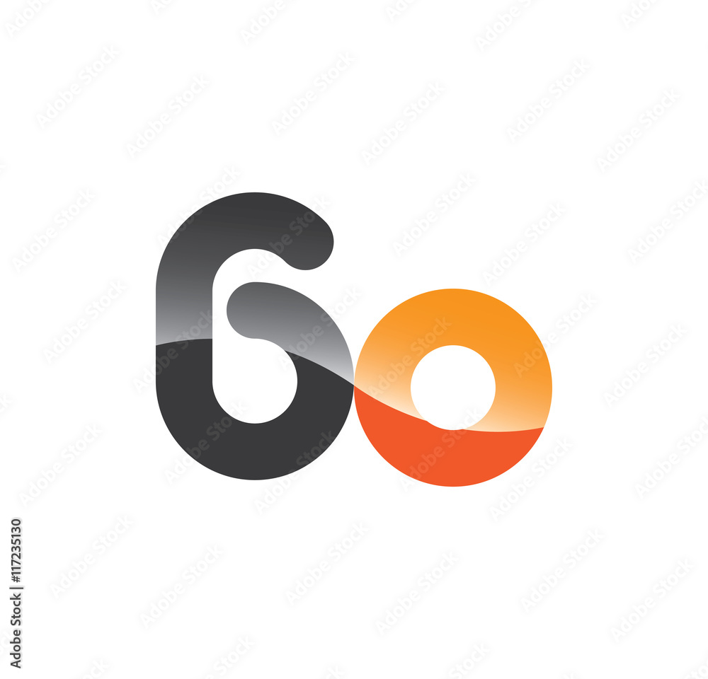 6o initial grey and orange with shine 6o initial grey and orange with shine