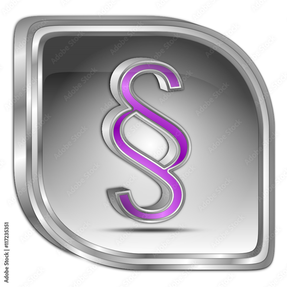 Law paragraph button - 3D illustration Law paragraph button - 3D illustration