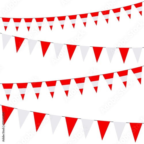 Banner. Garlands, pennants, Austria. Austrian festival 