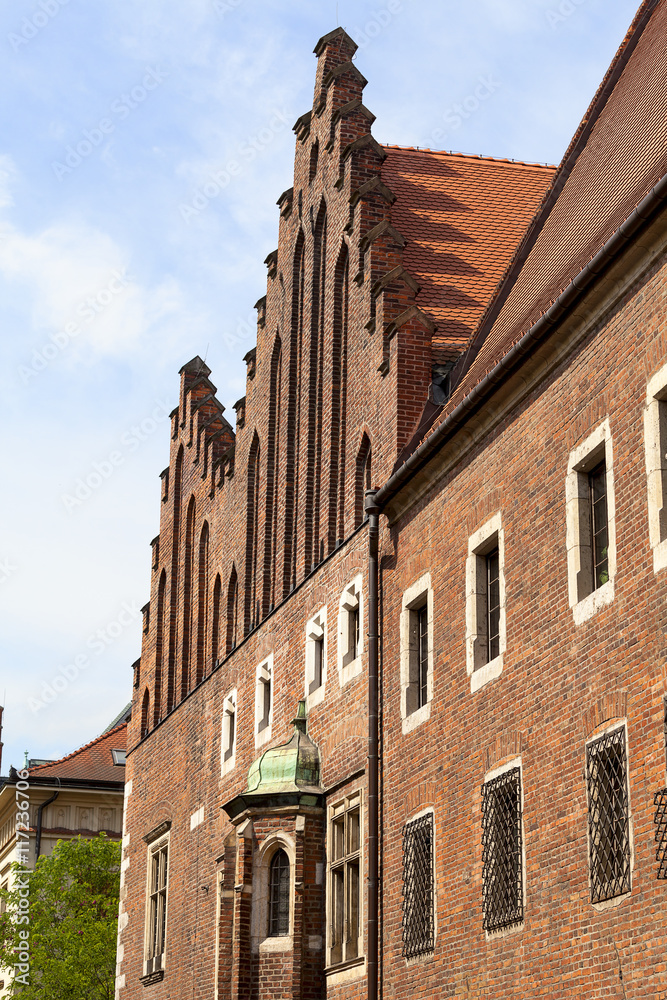 Obraz premium Gothic facade of Collegium Maius, Krakow, Poland