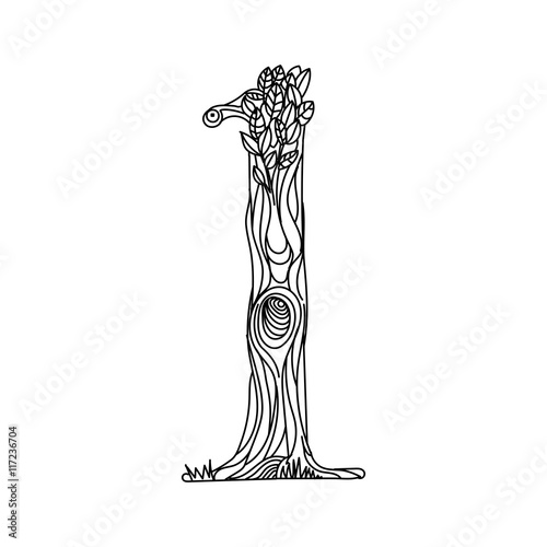 Number 1 coloring book for adults vector