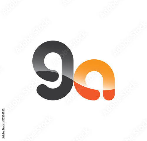 9a initial grey and orange with shine