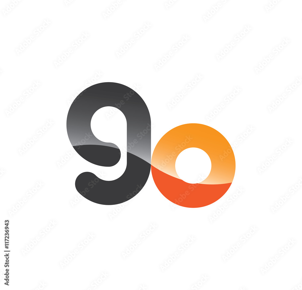 9o initial grey and orange with shine 9o initial grey and orange with shine