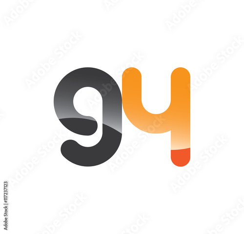 94 initial grey and orange with shine