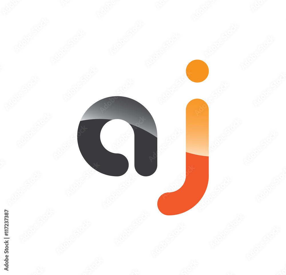aj initial grey and orange with shine aj initial grey and orange with shine