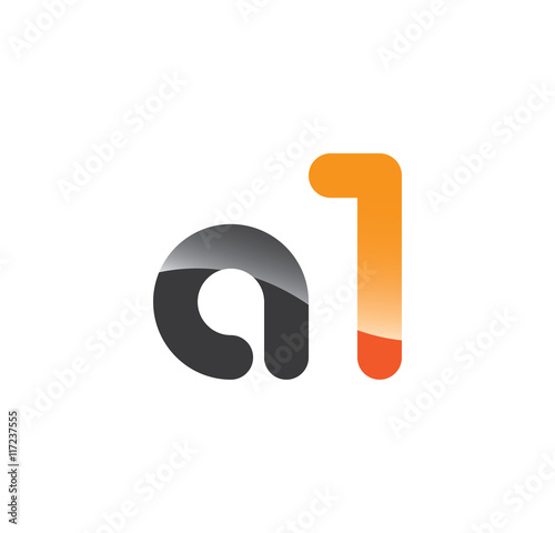 a1 initial grey and orange with shine photo