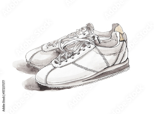 watercolor sneakers