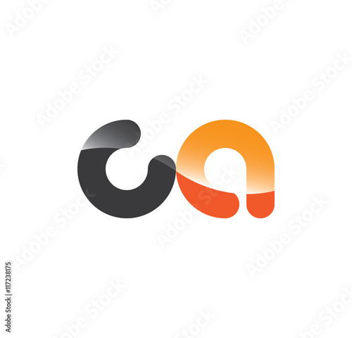 ca initial grey and orange with shine